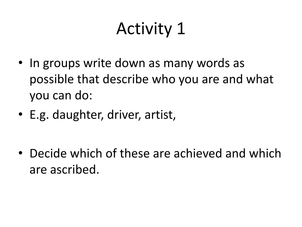 activity 1