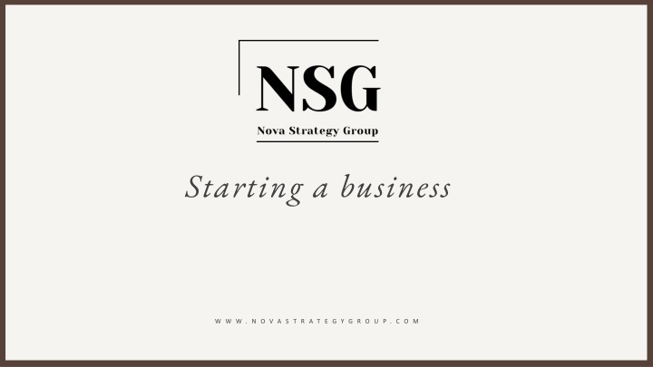 starting a business