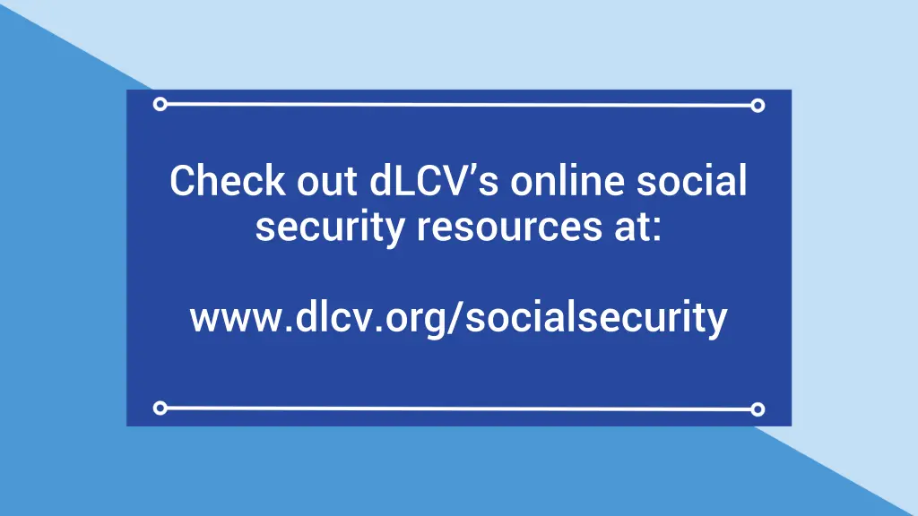 check out dlcv s online social security resources