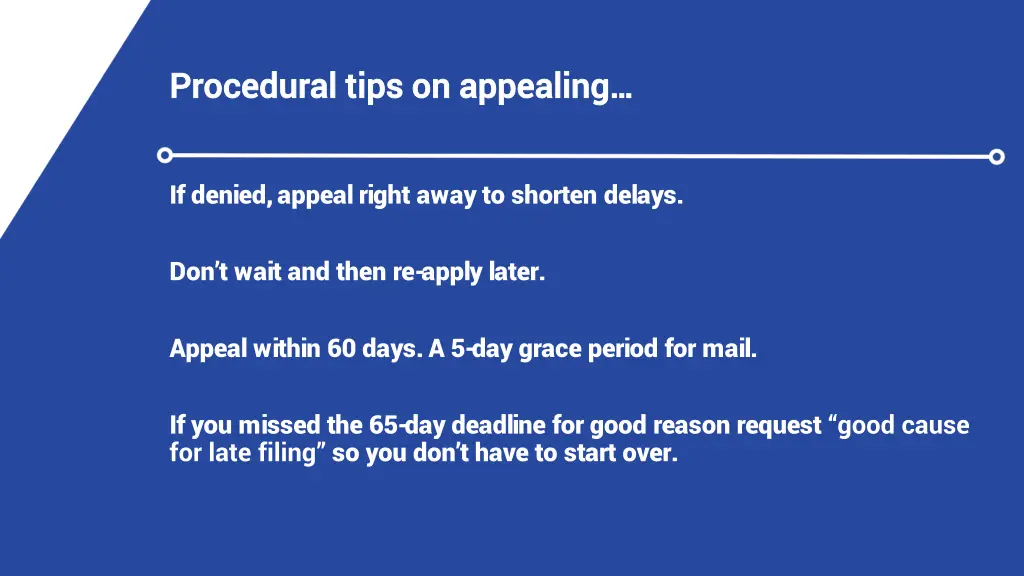 procedural tips on appealing procedural tips