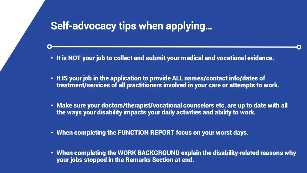 self self advocacy tips when applying advocacy