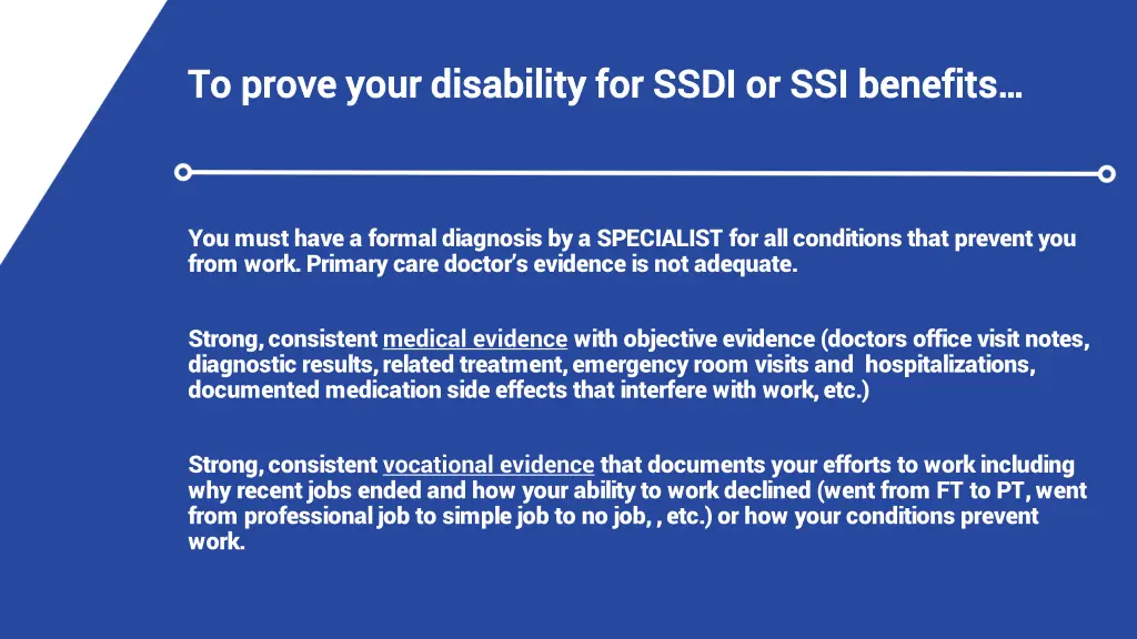 to prove your disability for ssdi or ssi benefits