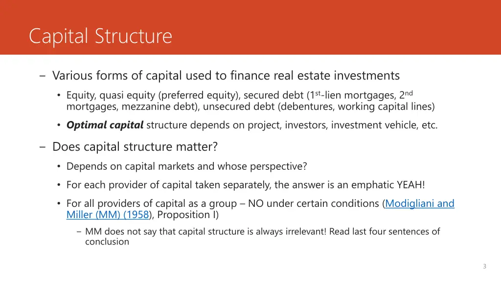 capital structure