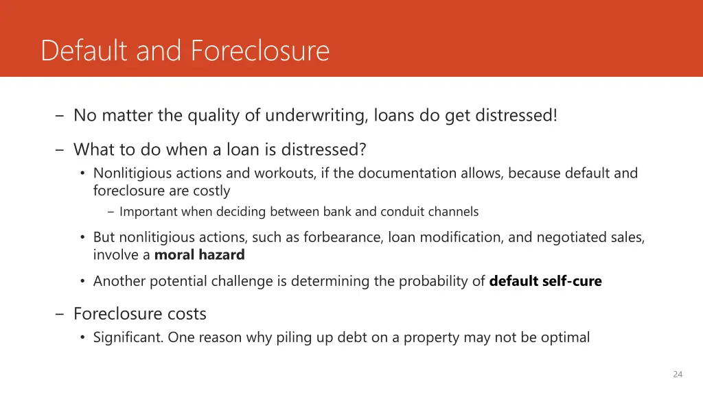 default and foreclosure