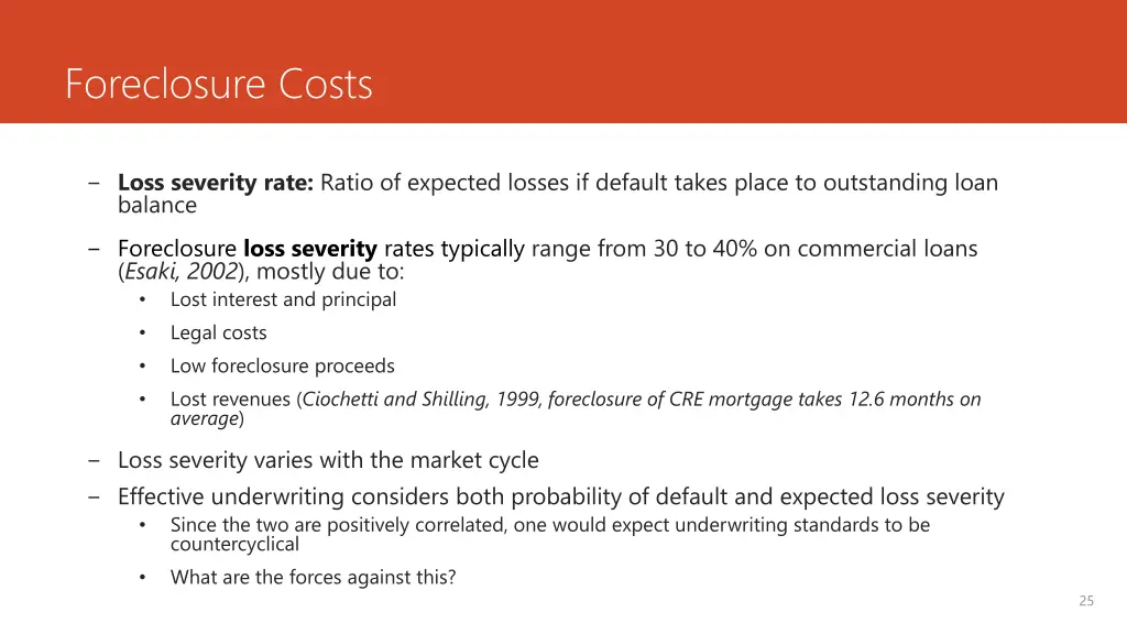 foreclosure costs