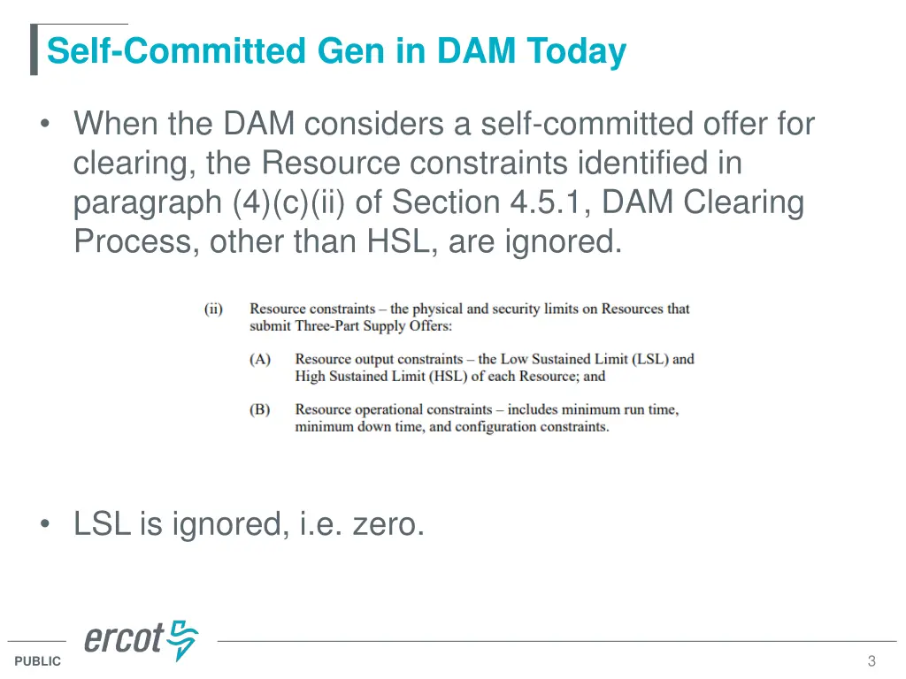 self committed gen in dam today