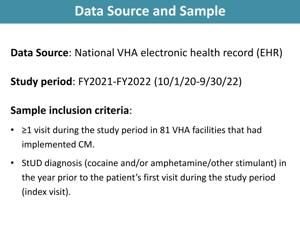 data source and sample