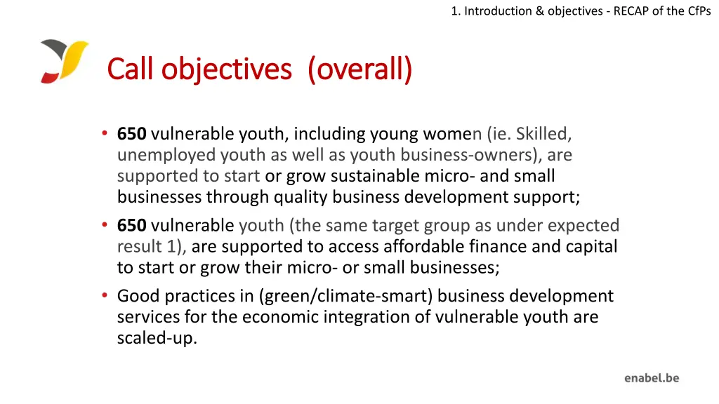 1 introduction objectives recap of the cfps 1
