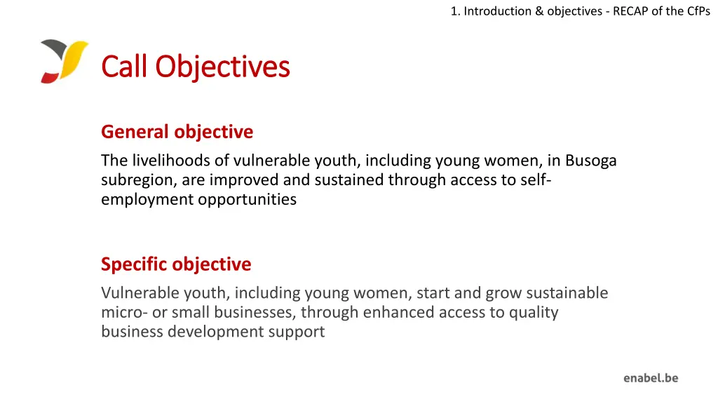 1 introduction objectives recap of the cfps