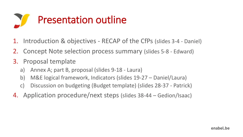 presentation presentation outline