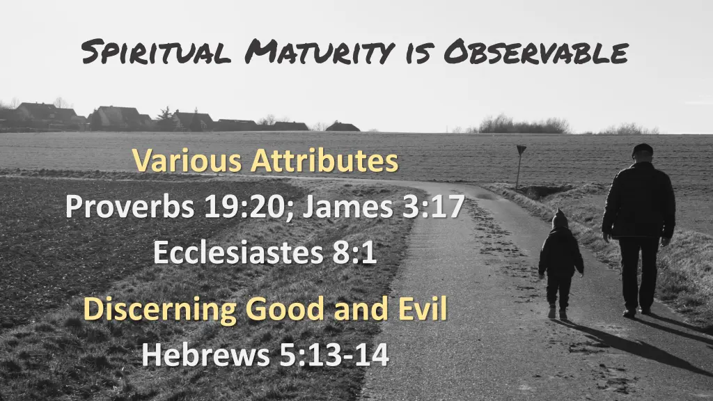 spiritual maturity is observable
