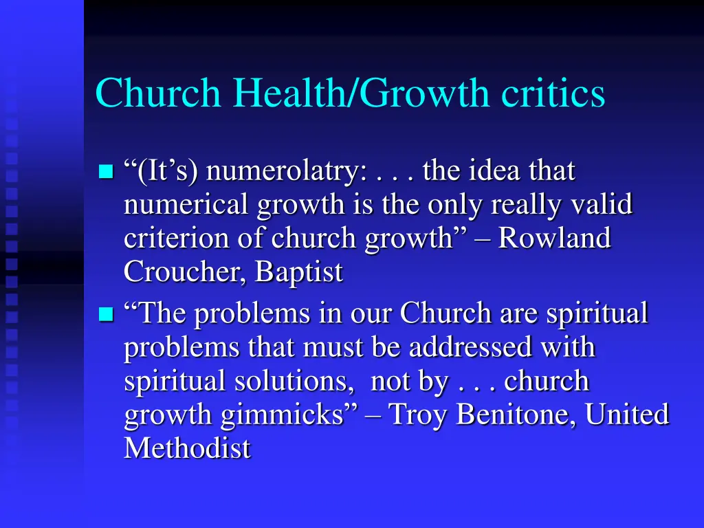 church health growth critics 1