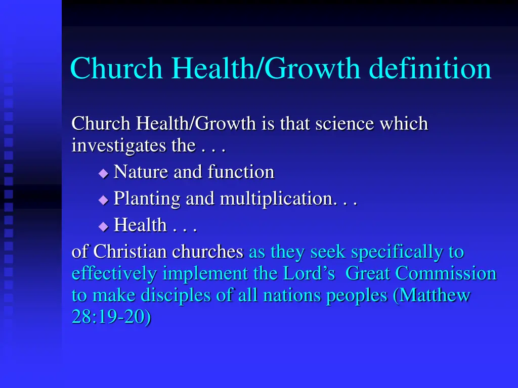 church health growth definition