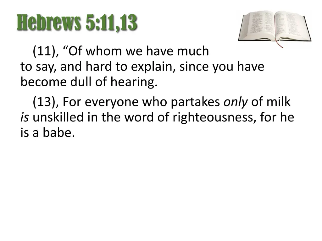 hebrews 5 11 13