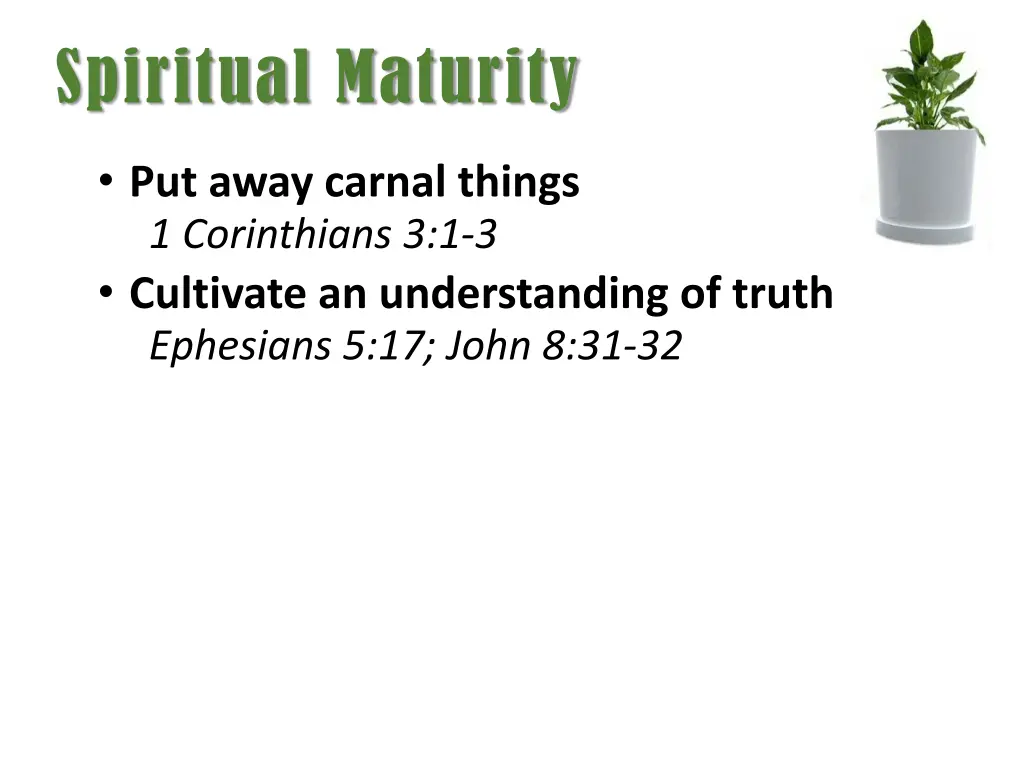 spiritual maturity 1