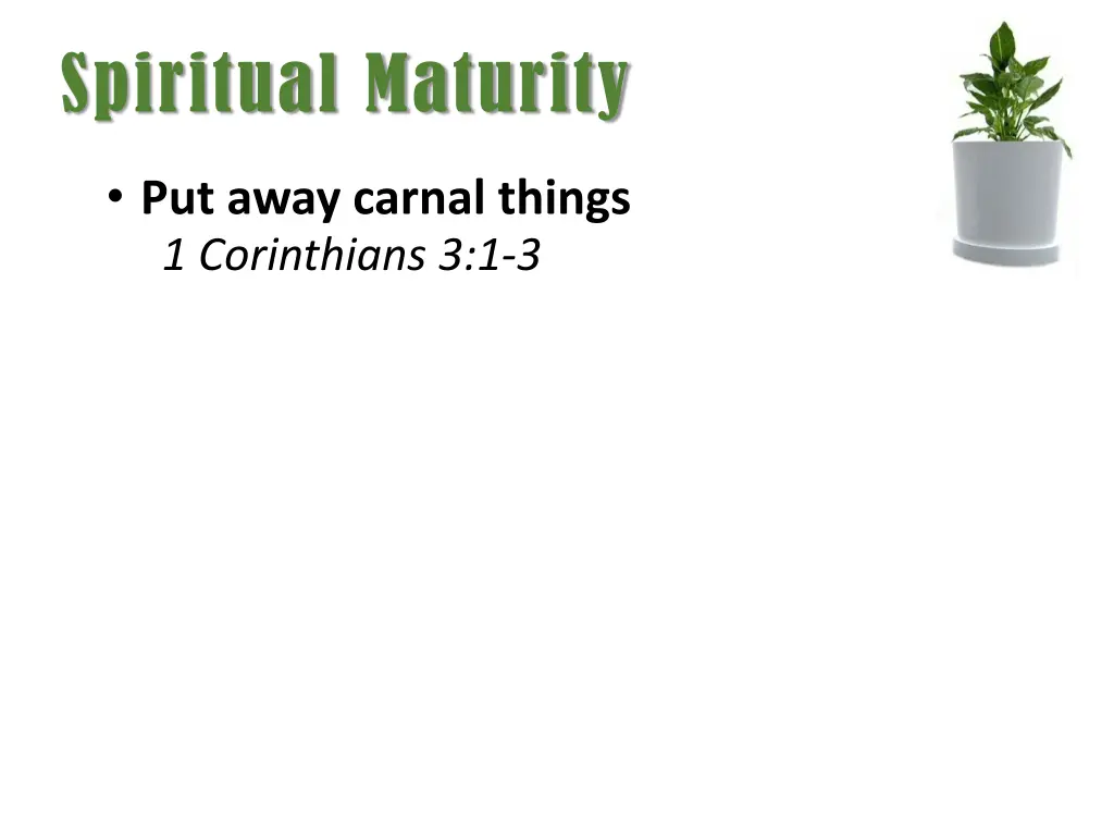 spiritual maturity