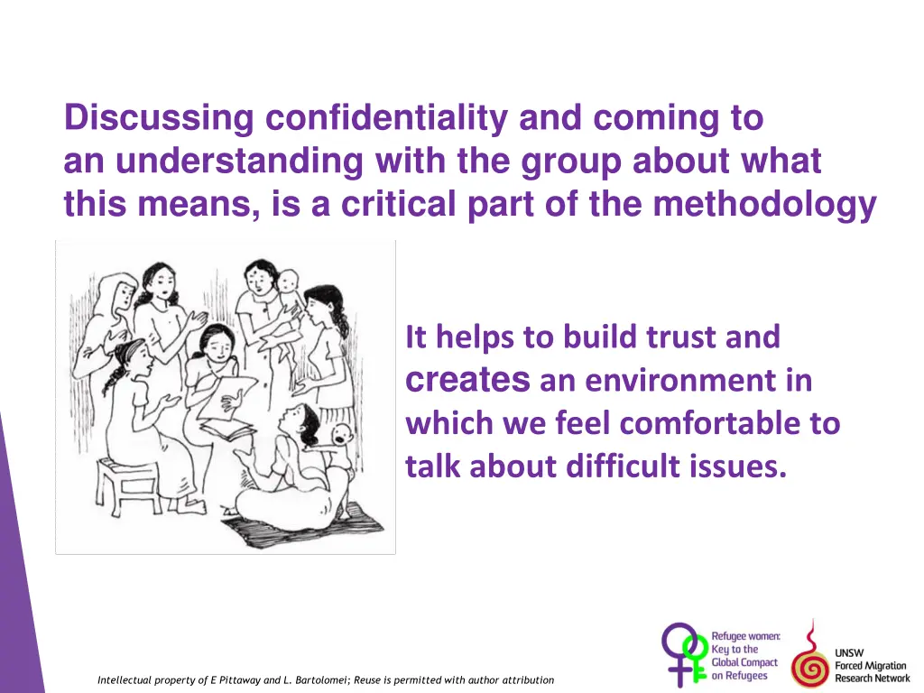 discussing confidentiality and coming