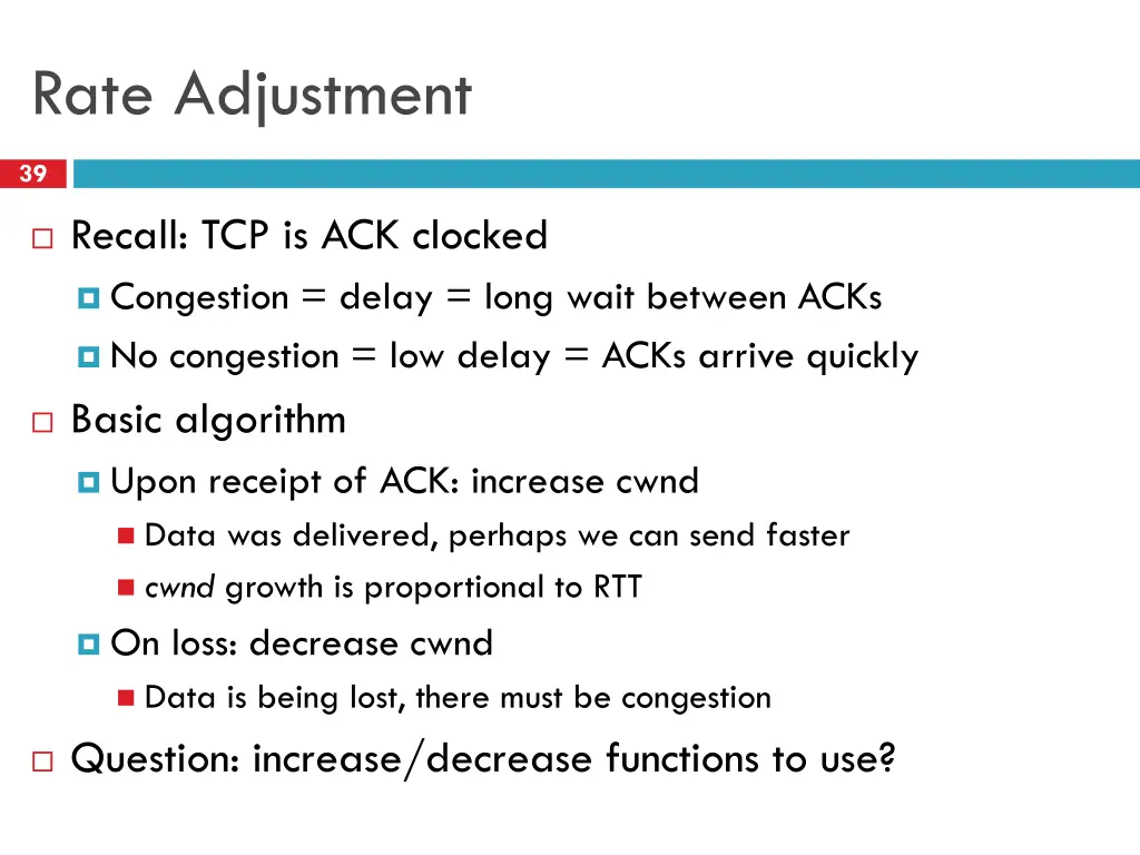 rate adjustment