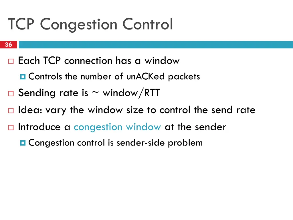 tcp congestion control