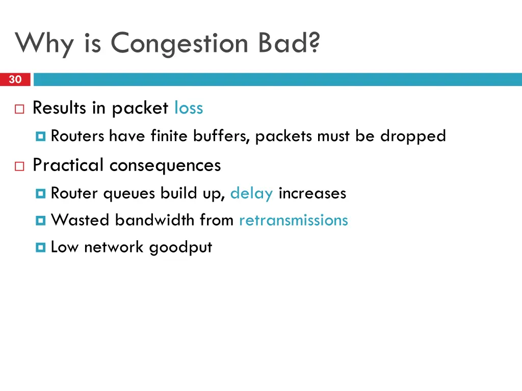 why is congestion bad