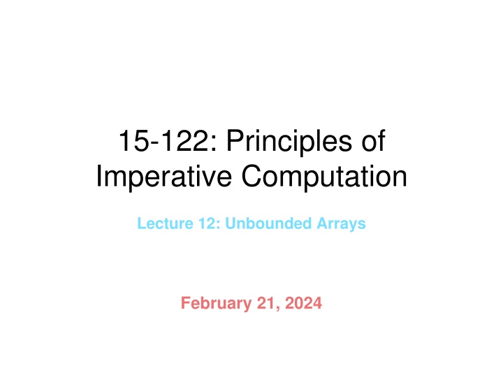 15 122 principles of imperative computation