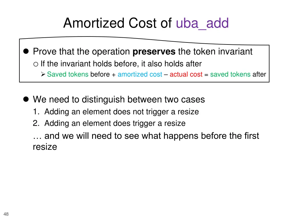 amortized cost of uba add 8