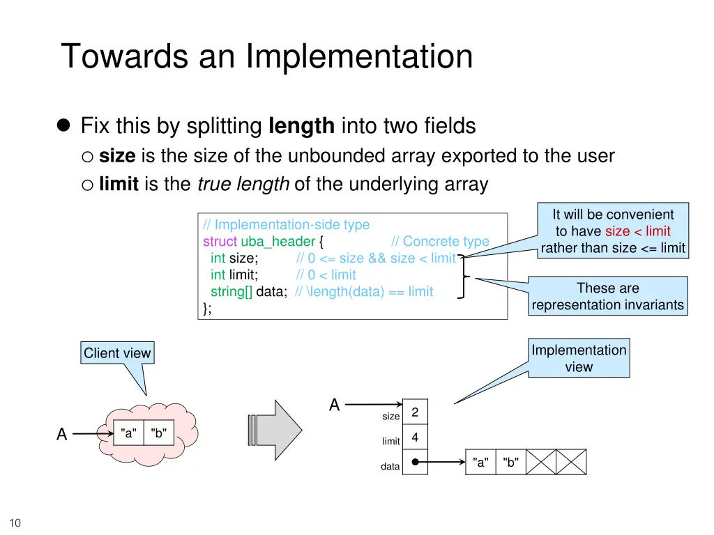 towards an implementation 1