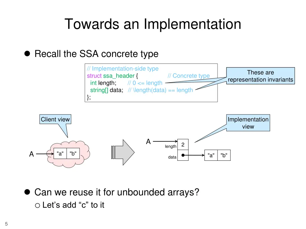 towards an implementation