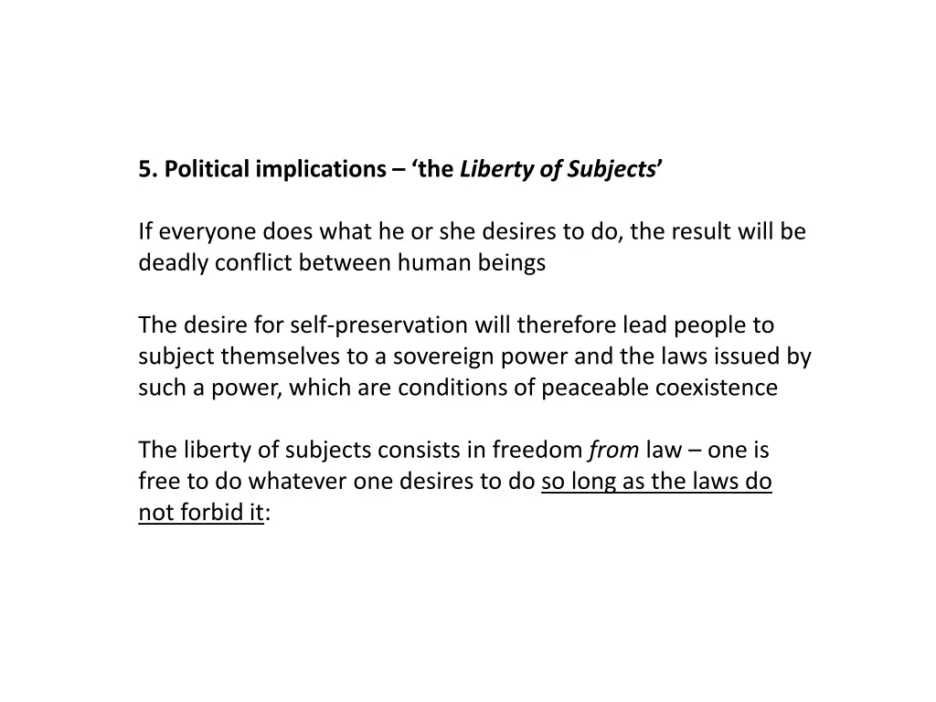 5 political implications the liberty of subjects