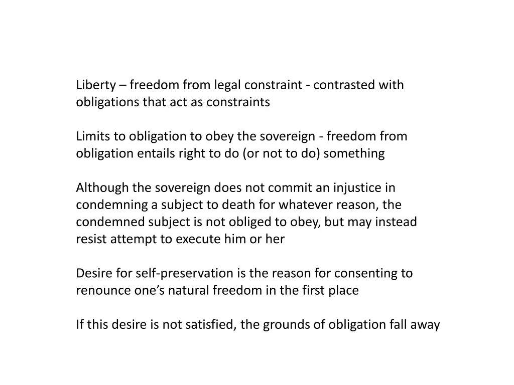 liberty freedom from legal constraint contrasted