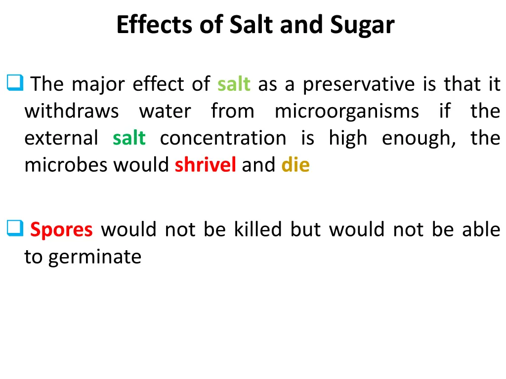 effects of salt and sugar