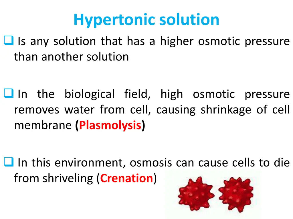 hypertonic solution is any solution that