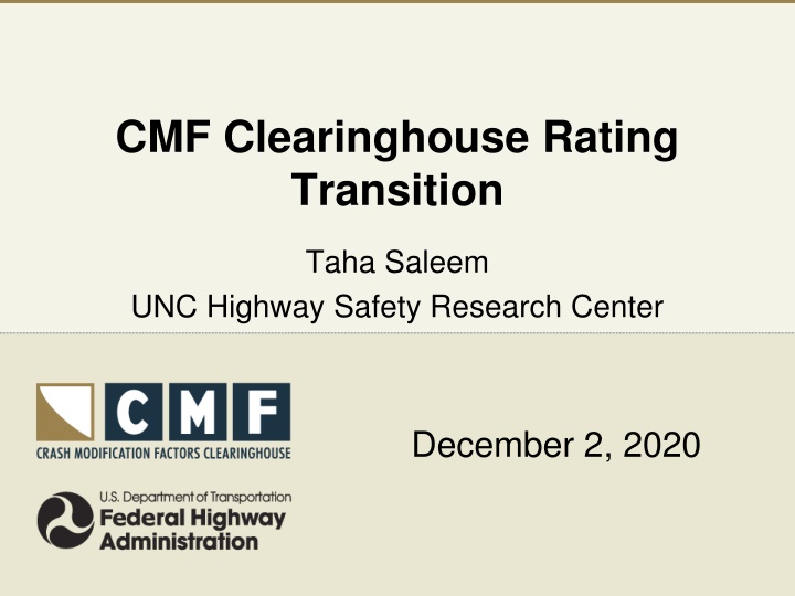 cmf clearinghouse rating transition