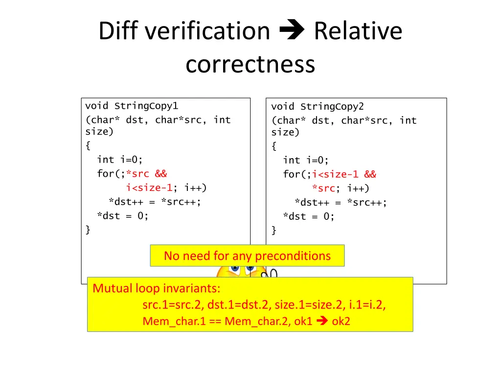 diff verification relative correctness