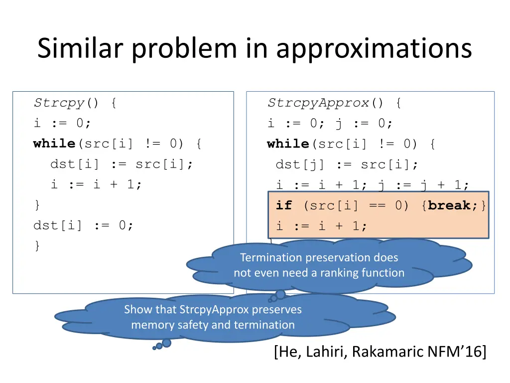 similar problem in approximations