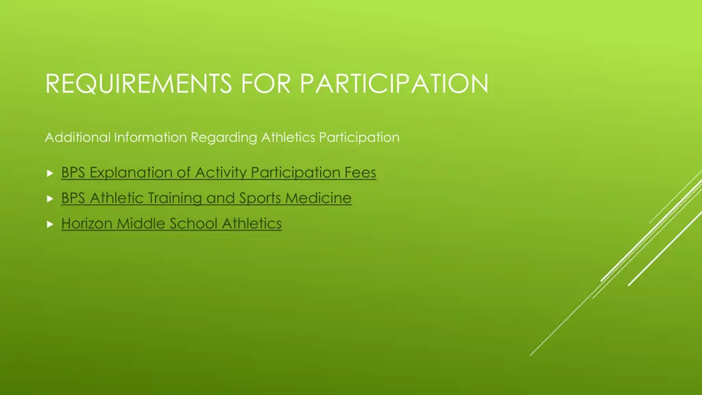 requirements for participation 1