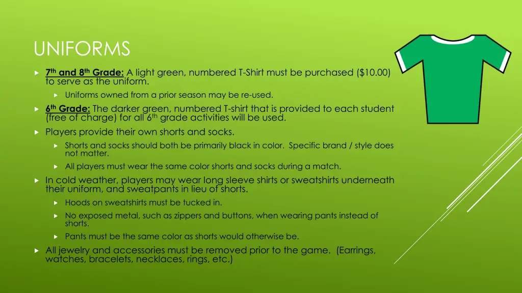 uniforms