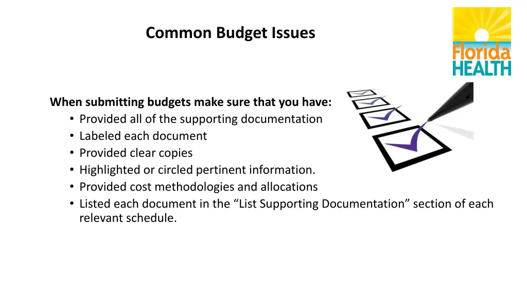 common budget issues 1