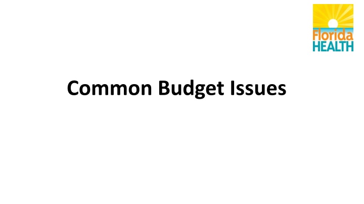 common budget issues