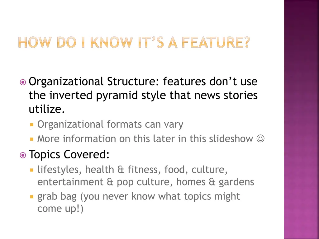 how do i know it s a feature 1