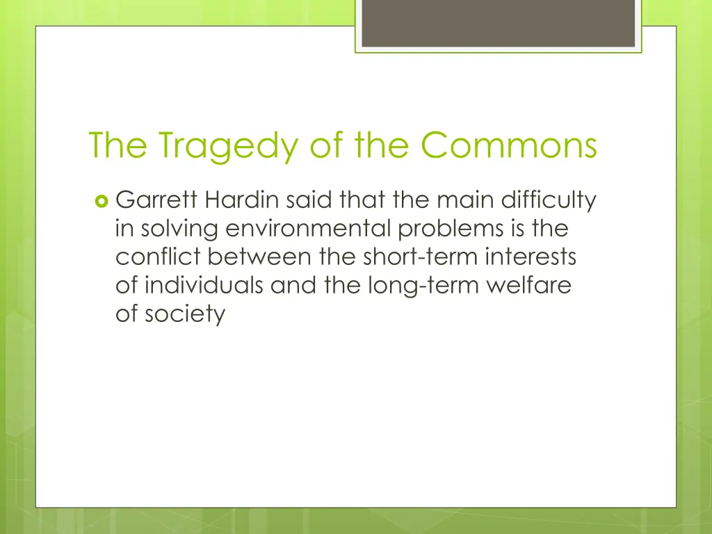 the tragedy of the commons
