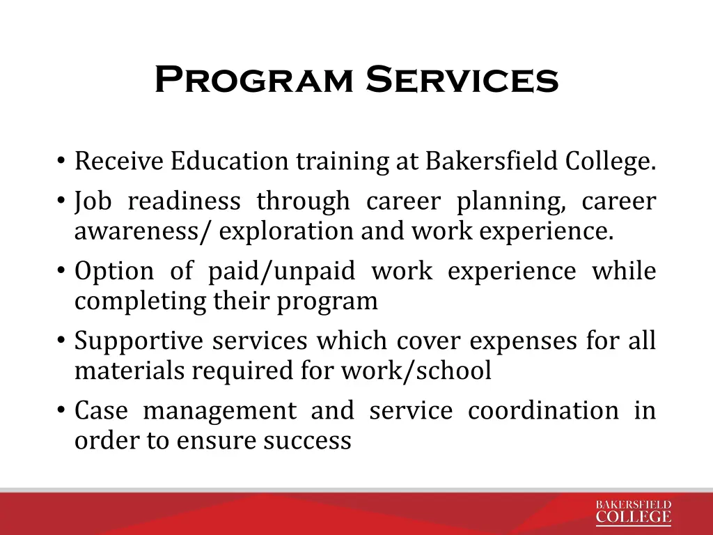 program services
