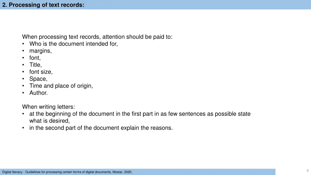 2 processing of text records