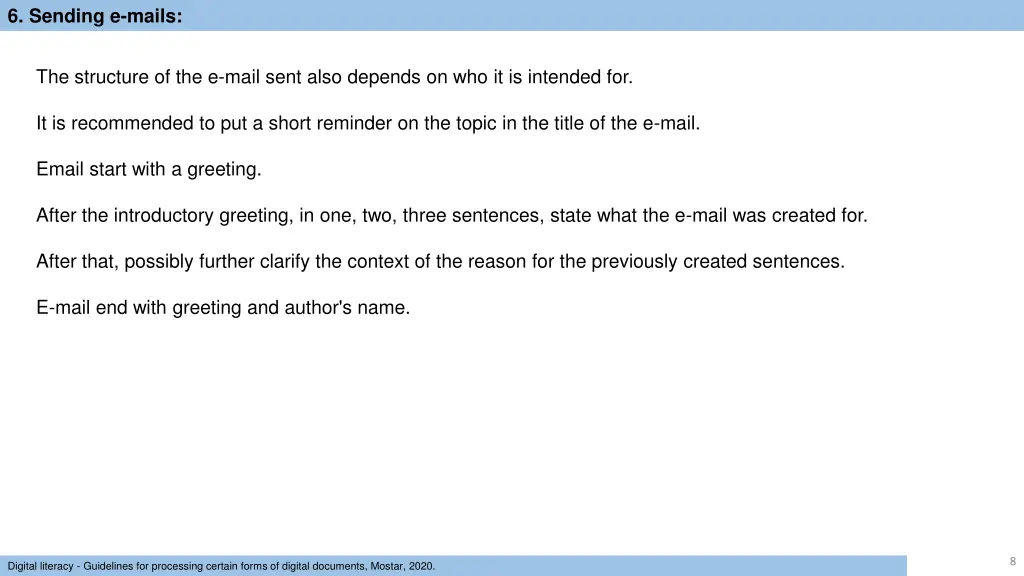 6 sending e mails