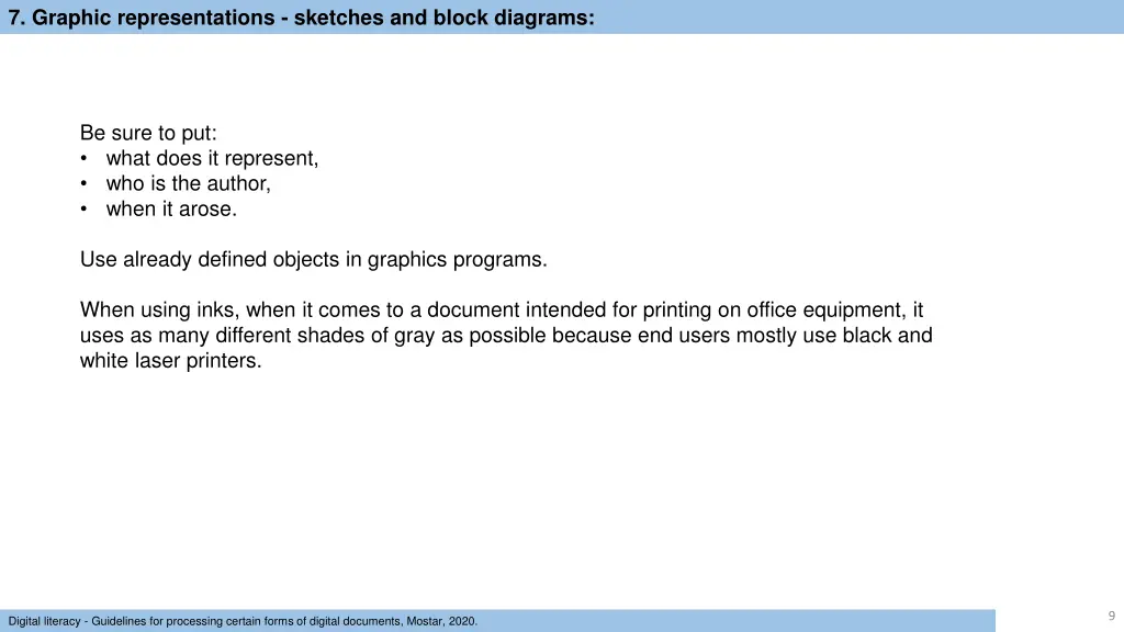 7 graphic representations sketches and block