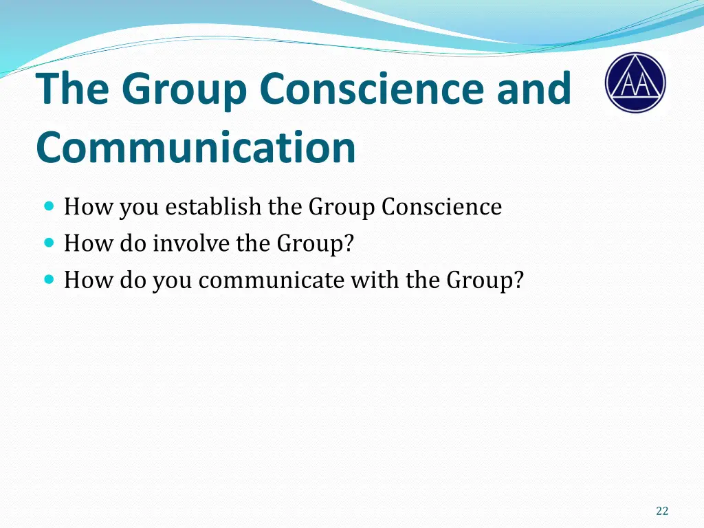 the group conscience and communication