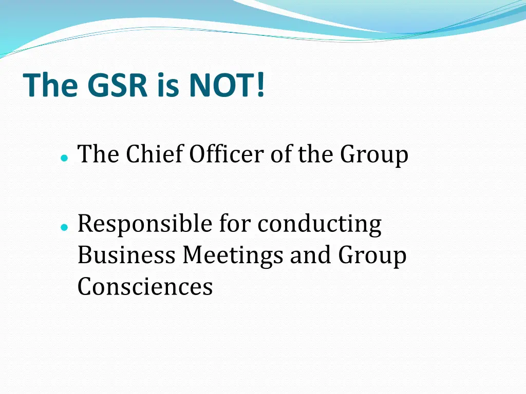 the gsr is not