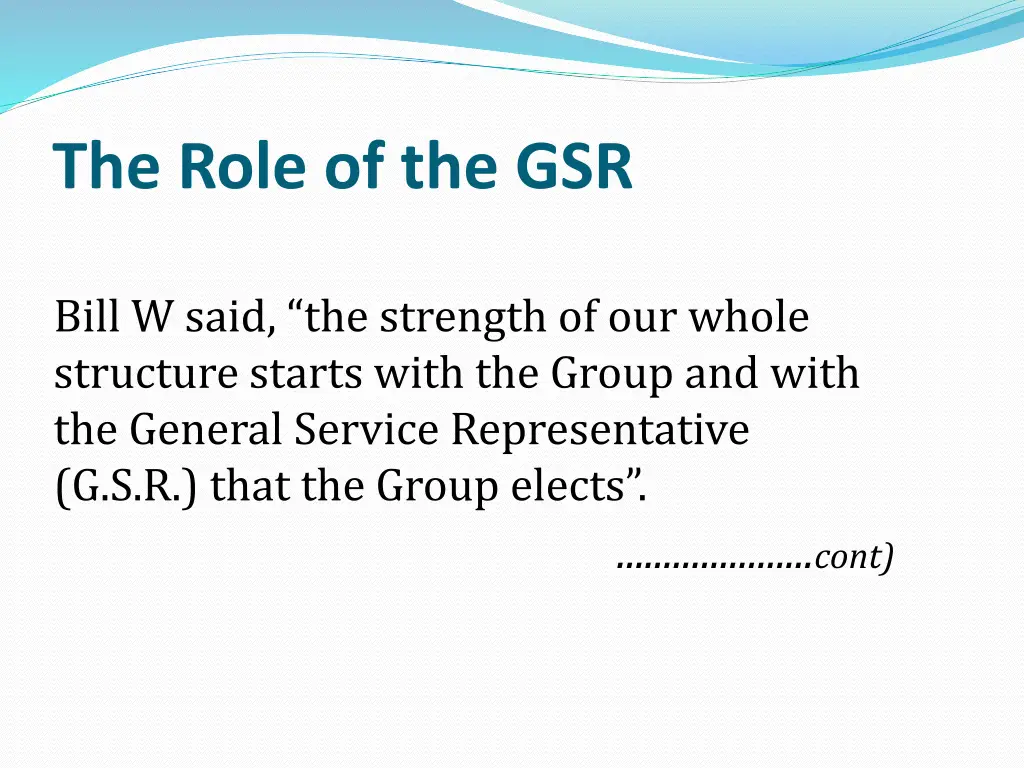 the role of the gsr