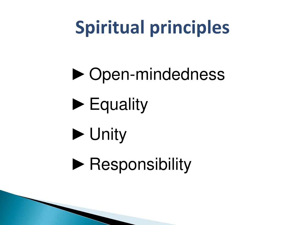 spiritual principles
