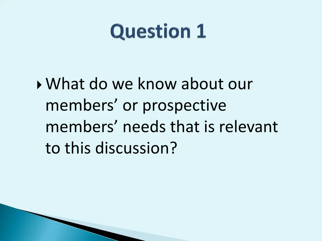 what do we know about our members or prospective
